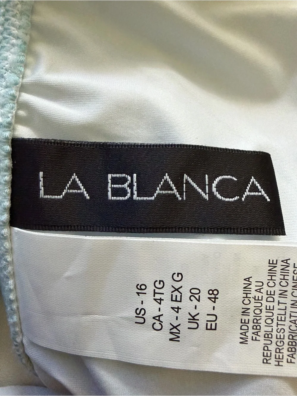 La Blanca Ocean Oasis Sapphire Blue Side Tie Hipster Swim Bottoms Size 16 NWT